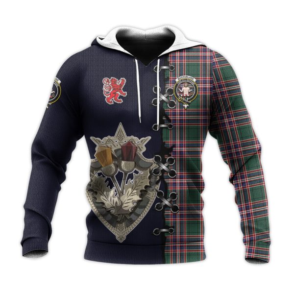 MacFarlane Hunting Modern Tartan Hoodie - Lion Rampant And Celtic Thistle Style Hot on Sale - Image 2