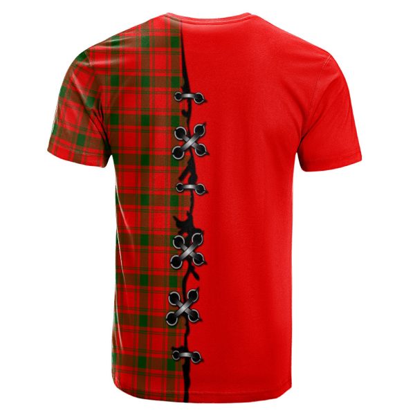MacQuarrie Modern Tartan T-shirt - Lion Rampant And Celtic Thistle Style Supply - Image 2