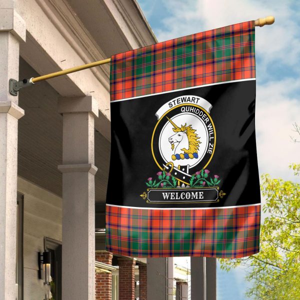 Stewart of Appin Ancient Tartan Crest Garden Flag - Welcome Style Fashion - Image 2