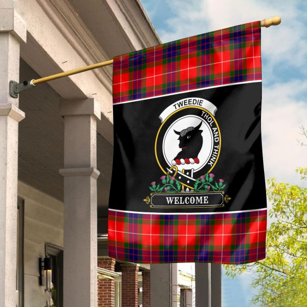 Tweedie Tartan Crest Garden Flag - Welcome Style Online - Image 2