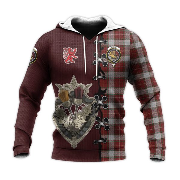 MacFie Dress Tartan Hoodie - Lion Rampant And Celtic Thistle Style Fashion - Image 2