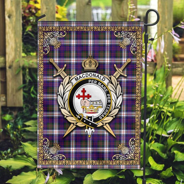 MacDonald Dress Modern Tartan Crest Garden Flag - Celtic Thistle Style Online now - Image 2
