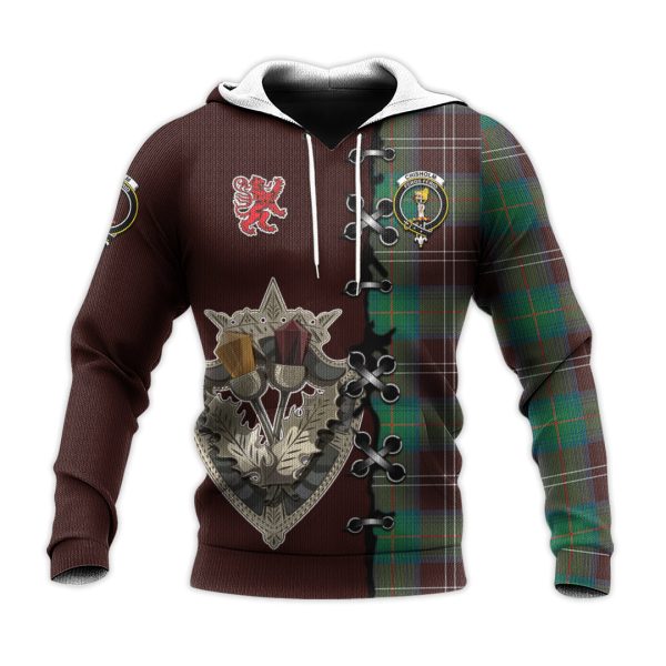 Chisholm Hunting Ancient Tartan Hoodie - Lion Rampant And Celtic Thistle Style Online now - Image 2