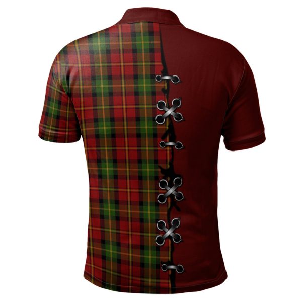 Blackstock Red Dress Tartan Polo Shirt - Lion Rampant And Celtic Thistle Style Sale - Image 2