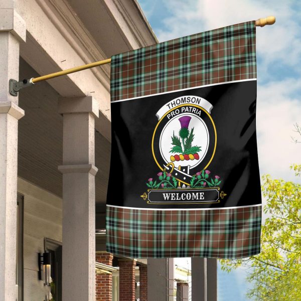 Thomson Hunting Modern Tartan Crest Garden Flag - Welcome Style Cheap - Image 2