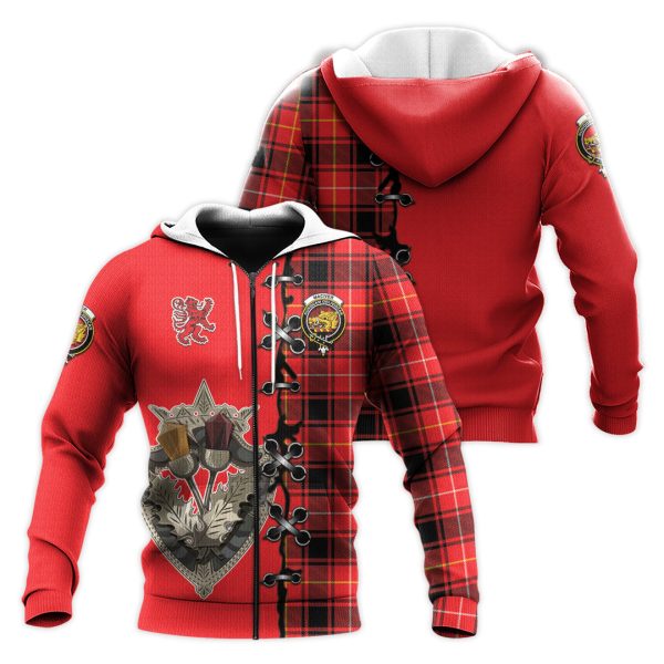 MacIver Modern Tartan Hoodie - Lion Rampant And Celtic Thistle Style Hot on Sale