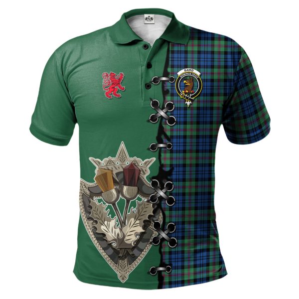Baird Ancient Tartan Polo Shirt - Lion Rampant And Celtic Thistle Style For Sale