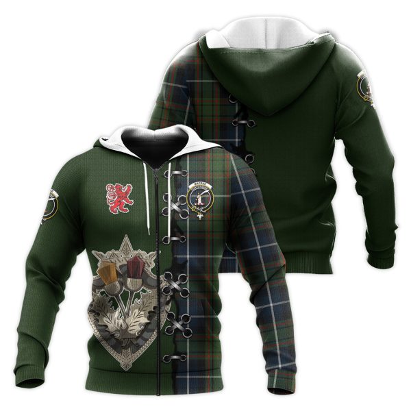 MacRae Hunting Tartan Hoodie - Lion Rampant And Celtic Thistle Style Online Sale