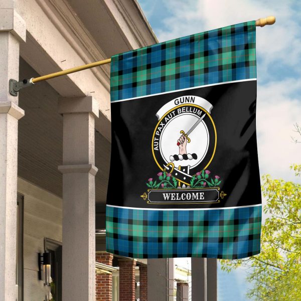 Gunn Ancient Tartan Crest Garden Flag - Welcome Style Online Sale - Image 2