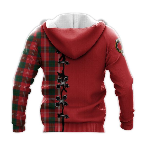 Chisholm Modern Tartan Hoodie - Lion Rampant And Celtic Thistle Style Online Sale - Image 3
