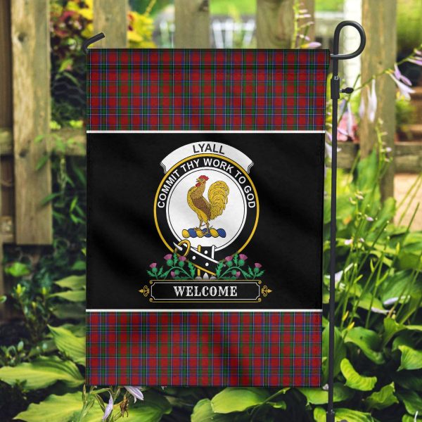 Lyall Tartan Crest Garden Flag - Welcome Style Fashion