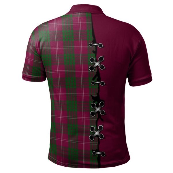 Crawford of NewZealand Tartan Polo Shirt - Lion Rampant And Celtic Thistle Style For Cheap - Image 2