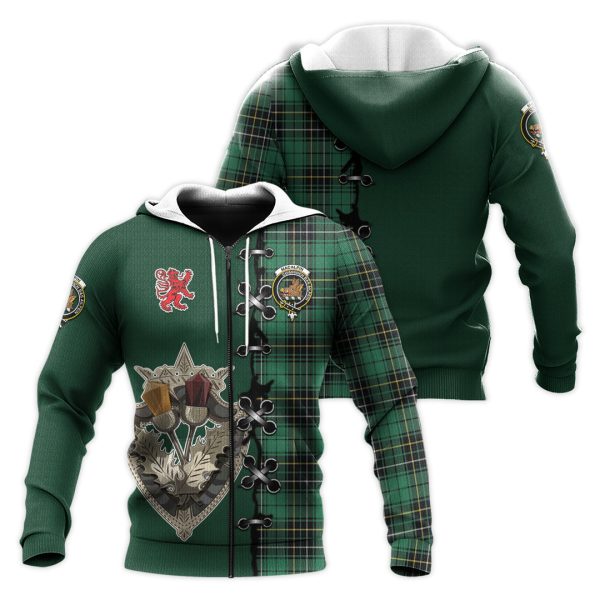 MacAlpin Ancient Tartan Hoodie - Lion Rampant And Celtic Thistle Style Online