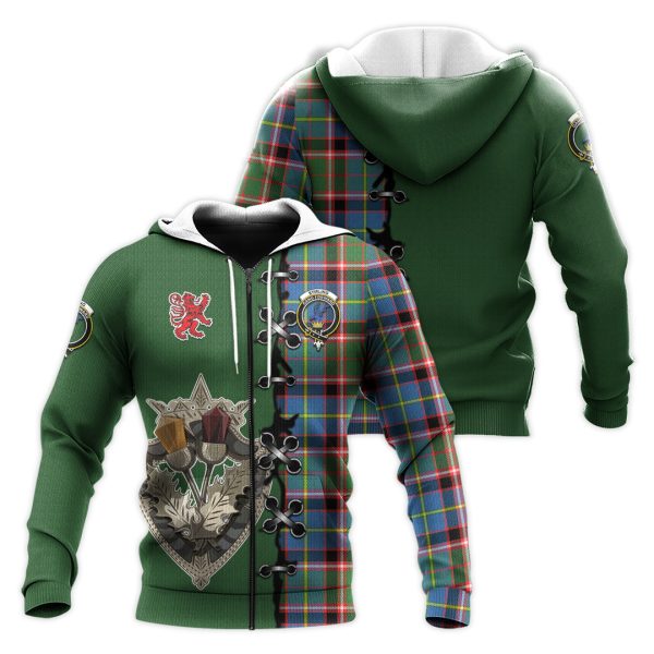 Stirling Bannockburn Tartan Hoodie - Lion Rampant And Celtic Thistle Style For Cheap