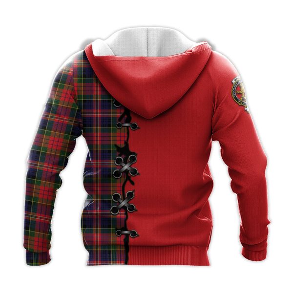 MacPherson Modern Tartan Hoodie - Lion Rampant And Celtic Thistle Style Online - Image 3
