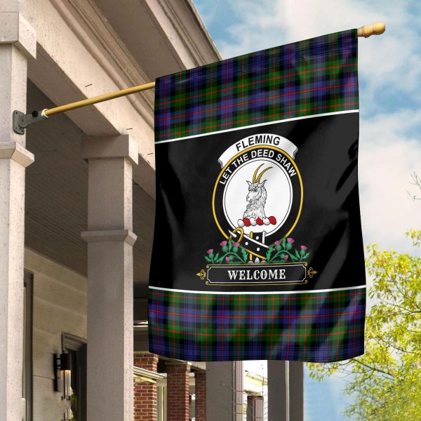 Fleming Tartan Crest Garden Flag - Welcome Style Sale - Image 2