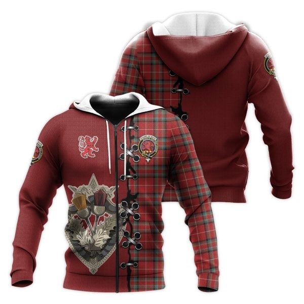 Stuart of Bute Tartan Hoodie - Lion Rampant And Celtic Thistle Style For Cheap