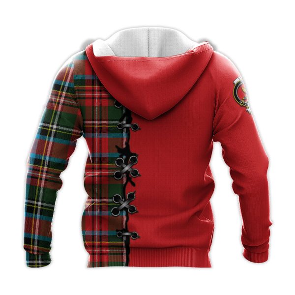 Stewart Royal Tartan Hoodie - Lion Rampant And Celtic Thistle Style Online now - Image 3
