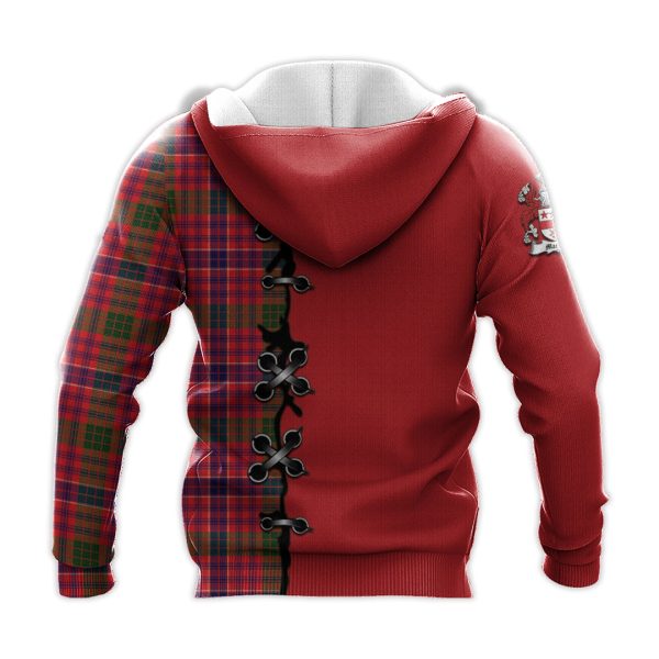 MacRow Tartan Hoodie - Lion Rampant And Celtic Thistle Style Online now - Image 3
