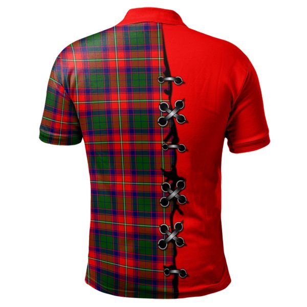 Belshes Tartan Polo Shirt - Lion Rampant And Celtic Thistle Style Hot on Sale - Image 2