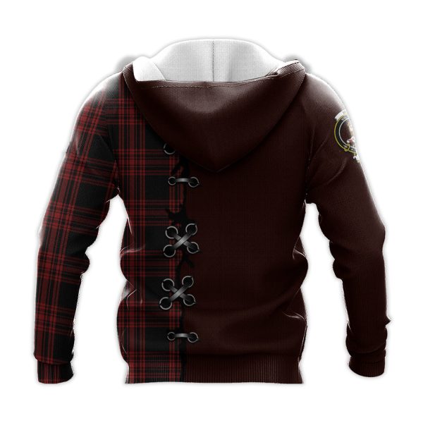Menzies Hunting Tartan Hoodie - Lion Rampant And Celtic Thistle Style Online - Image 3