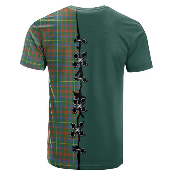 MacKintosh Hunting Ancient Tartan T-shirt - Lion Rampant And Celtic Thistle Style Supply - Image 2