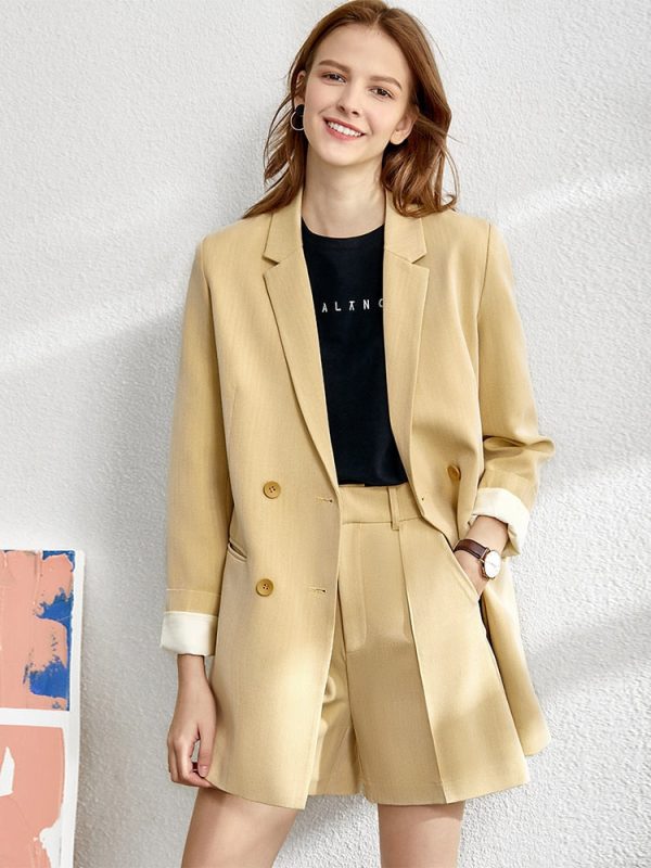 Minimalism Spring Suit Female Office Lady Blazer High Waist Officewear Online Sale